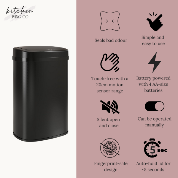 58L Motion Sensor Smart Trash Bin - Image 2