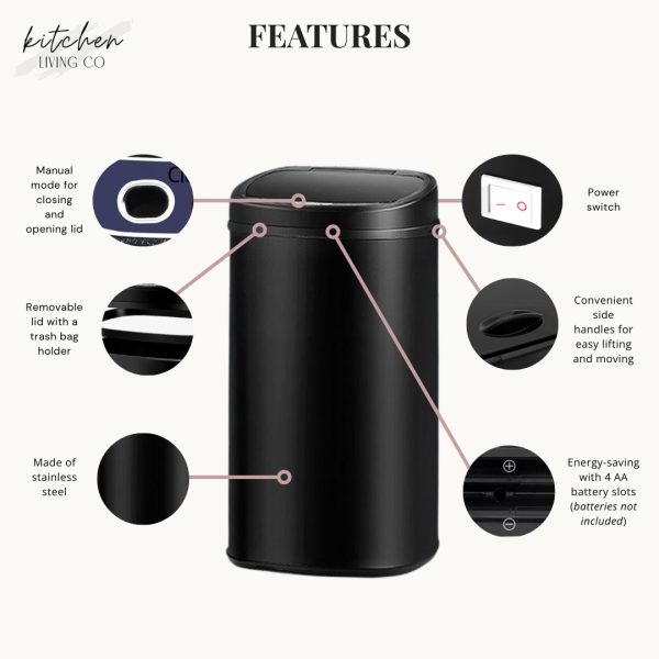 58L Motion Sensor Smart Trash Bin - Image 4