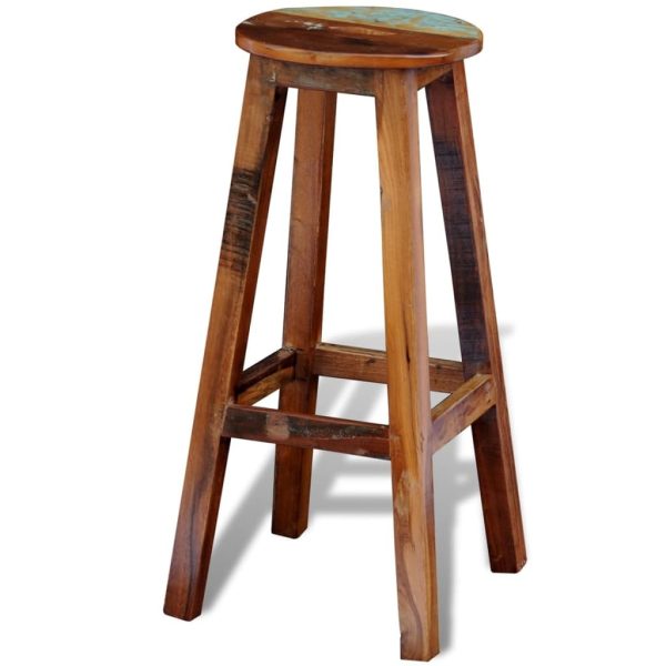 Bar Stool Solid Reclaimed Wood - Image 2