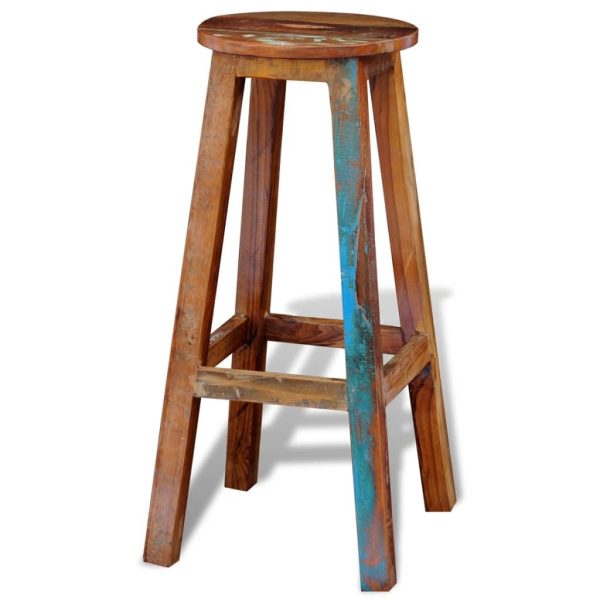 Bar Stool Solid Reclaimed Wood - Image 4