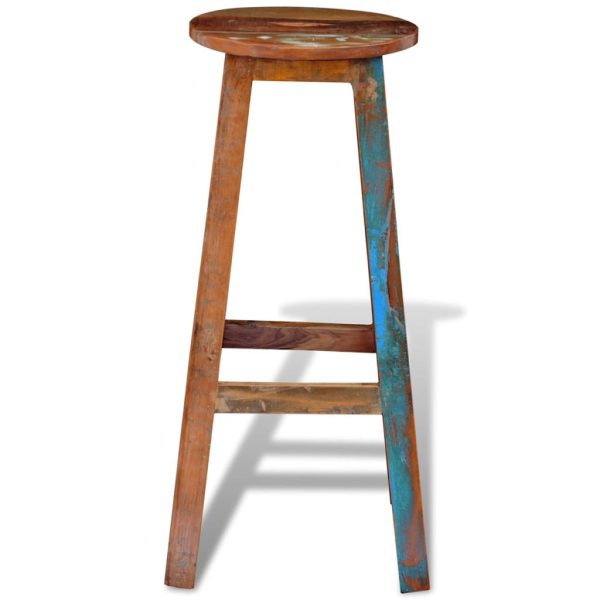 Bar Stool Solid Reclaimed Wood - Image 5