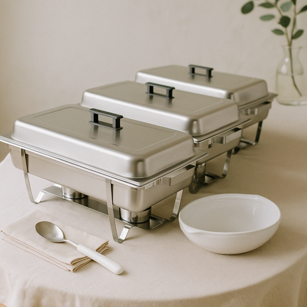 3 Piece Chafing Dish Set Stainless Steel