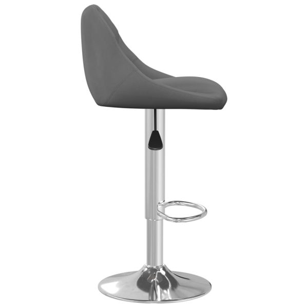 Bar Stool 2 Pcs Dark Grey Velvet - Image 4