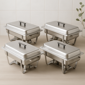 4 Piece Chafing Dish Set Stainless Steel