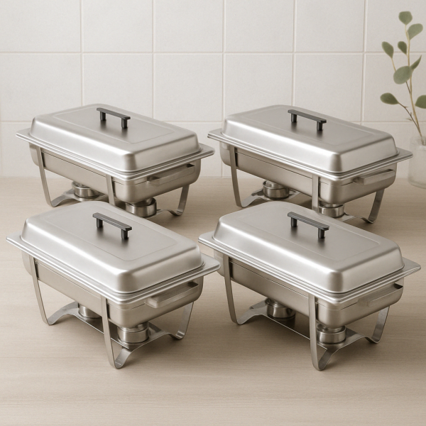 4 Piece Chafing Dish Set Stainless Steel