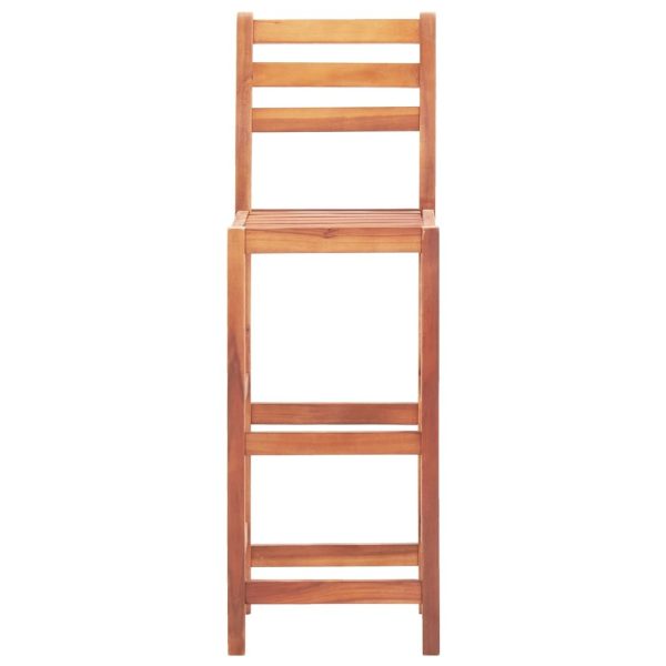 Bar Chairs 2 pcs Solid Acacia Wood - Image 2