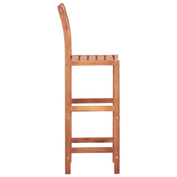 Bar Chairs 2 pcs Solid Acacia Wood - Image 3