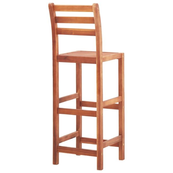 Bar Chairs 2 pcs Solid Acacia Wood - Image 4
