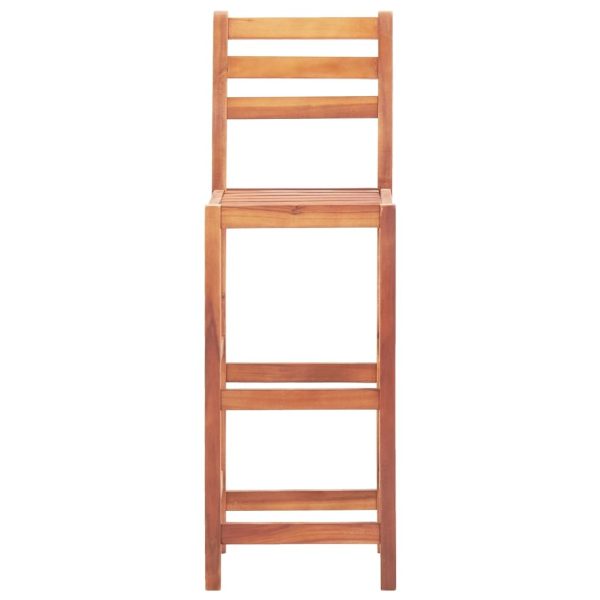 Bar Chairs 2 pcs Solid Acacia Wood - Image 5