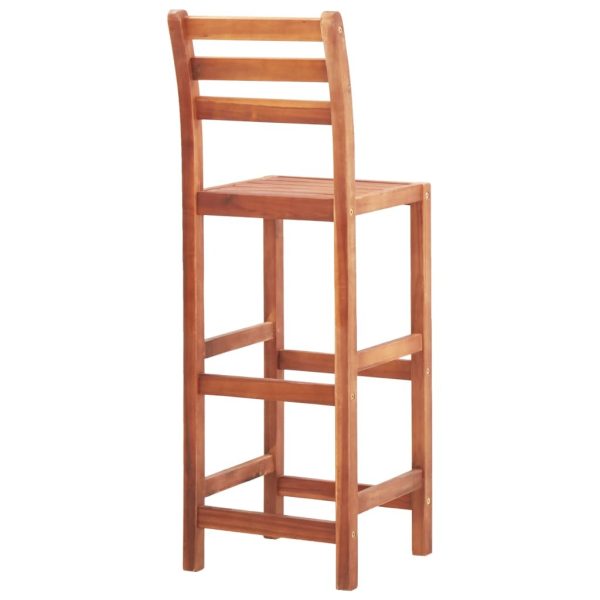 Bar Chairs 4 pcs Solid Acacia Wood - Image 4