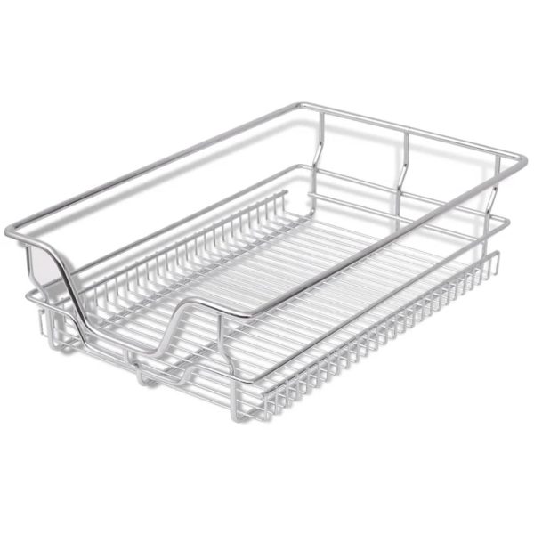 Pull-Out Wire Baskets 2 pcs Silver 400 mm - Image 2