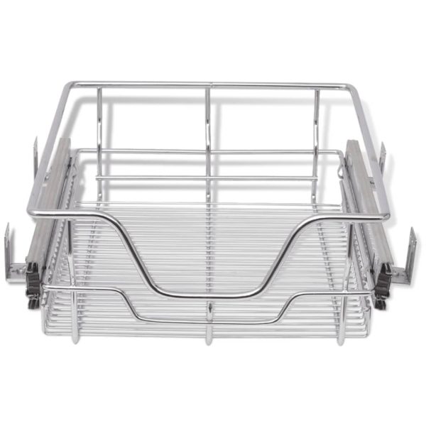 Pull-Out Wire Baskets 2 pcs Silver 400 mm - Image 3