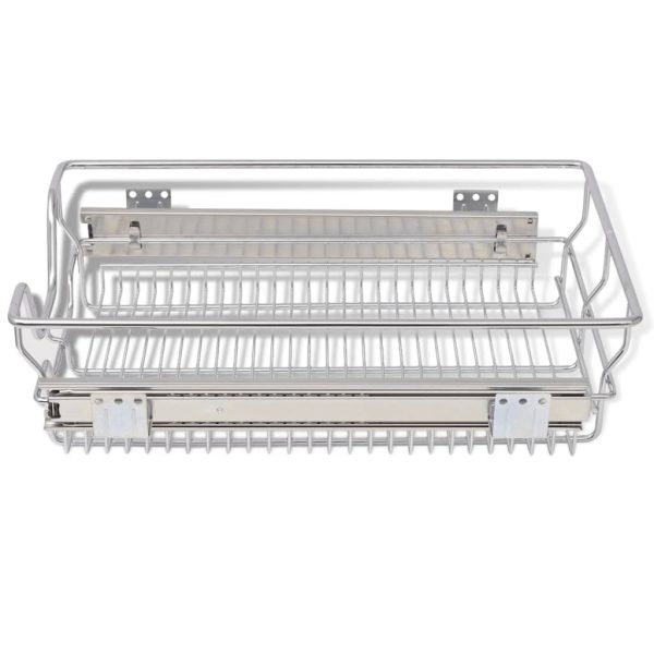 Pull-Out Wire Baskets 2 pcs Silver 400 mm - Image 4