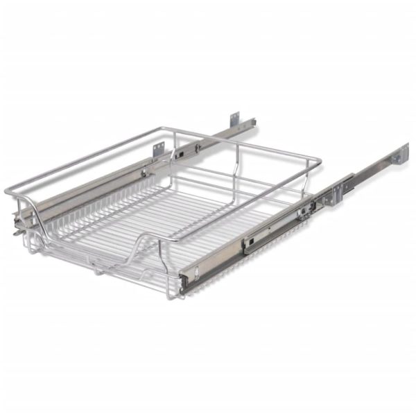 Pull-Out Wire Baskets 2 pcs Silver 500 mm - Image 5