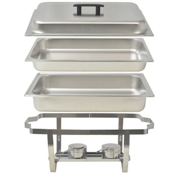 3 Piece Chafing Dish Set Stainless Steel - Image 5