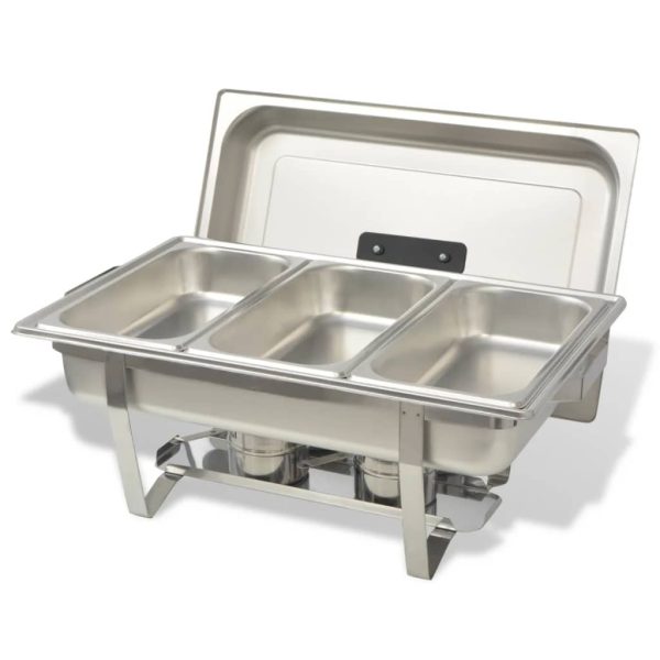 3 Piece Chafing Dish Set Stainless Steel - Image 8