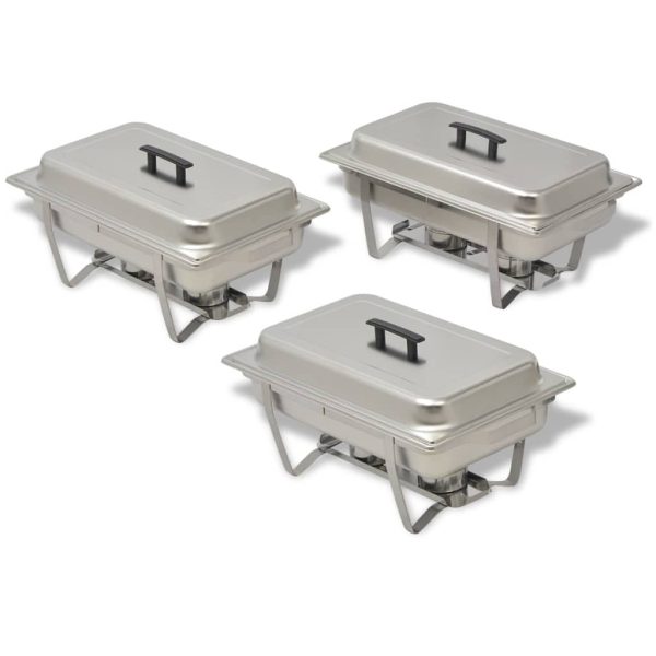 3 Piece Chafing Dish Set Stainless Steel - Image 3