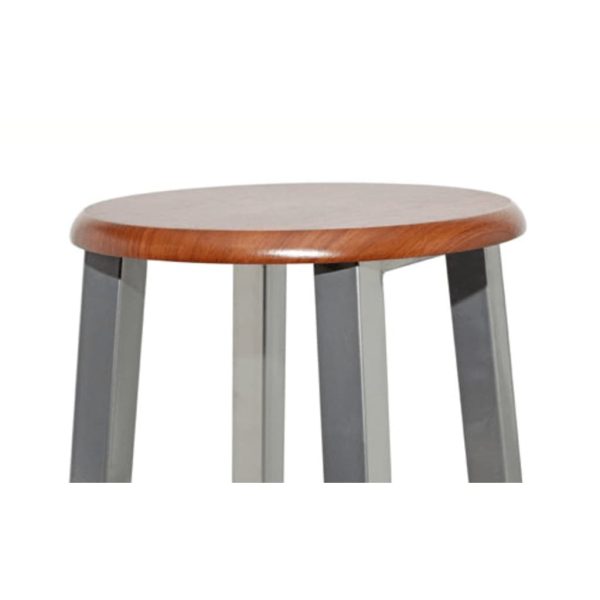 Bar Stools 2 pcs Metal with MDF Seat - Image 3