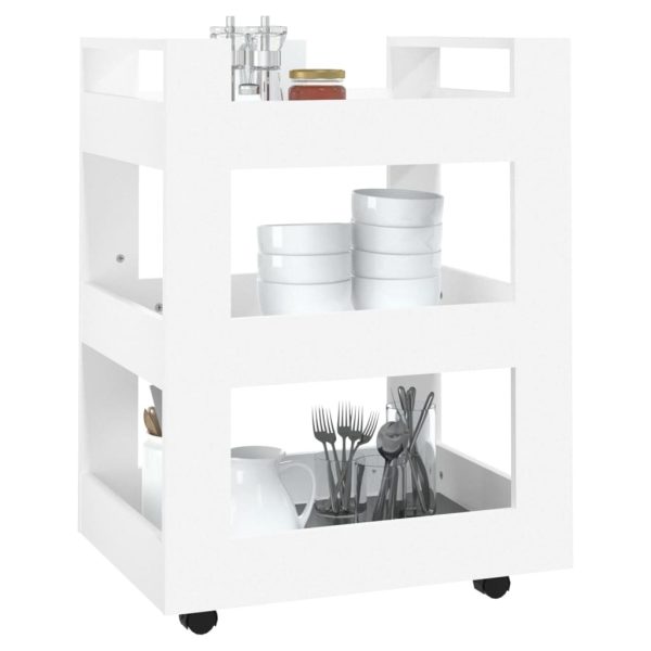 Kitchen Trolley White 60x45x80 cm Engineered Wood - Image 3
