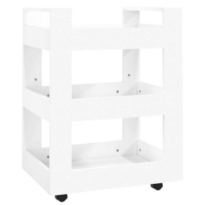Kitchen Trolley White 60x45x80 cm Engineered Wood