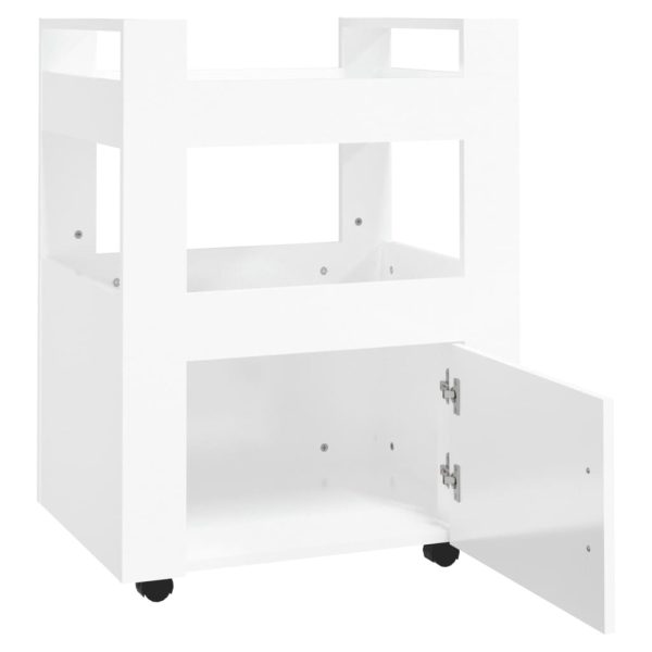 Kitchen Trolley High Gloss White 60x45x80 cm Engineered Wood - Image 5