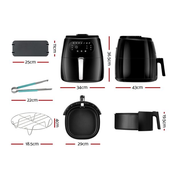 Devanti Air Fryer 8.5L LCD Fryers - Image 2