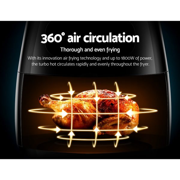 Devanti Air Fryer 8.5L LCD Fryers - Image 4