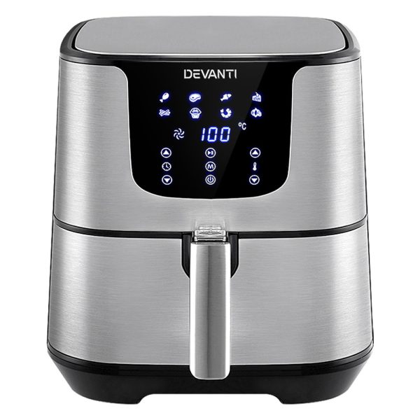 Devanti Air Fryer 7L LCD Fryers Stainless Steel - Image 7