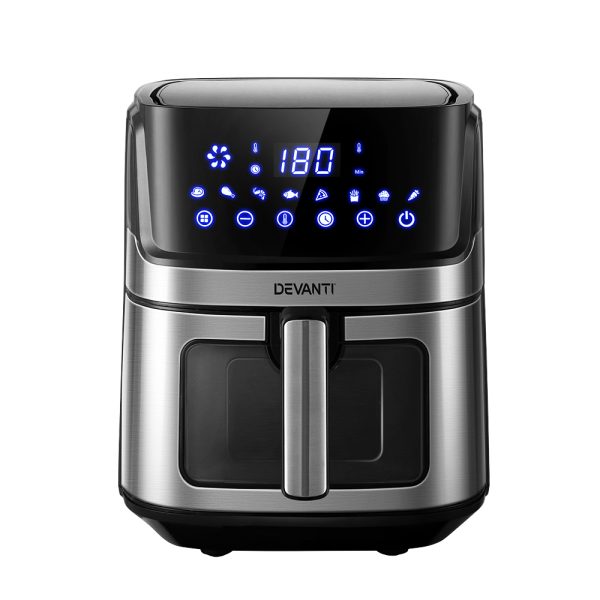 Devanti Air Fryer 6.5L LCD Fryers Clear Window - Image 3