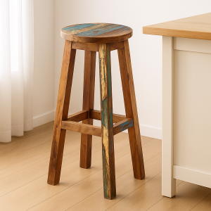 Bar Stool Solid Reclaimed Wood