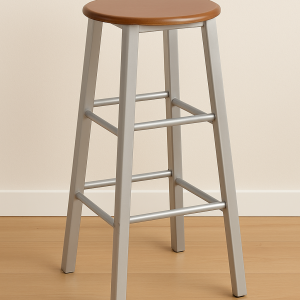 Bar Stools 2 pcs Metal with MDF Seat