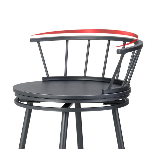 Artiss 2x Bar Stools Swivel Metal Chairs - Image 3