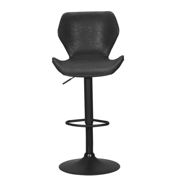 Artiss Bar Stools Kitchen Counter Stools Swivel Gas Lift Vintage Chairs Black x2 - Image 3