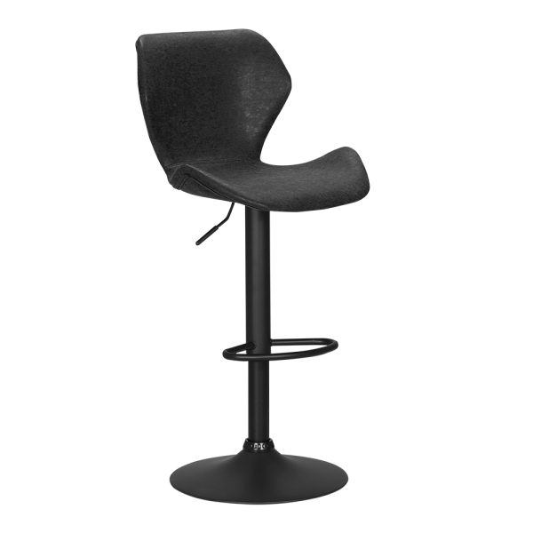 Artiss Bar Stools Kitchen Counter Stools Swivel Gas Lift Vintage Chairs Black x2 - Image 4