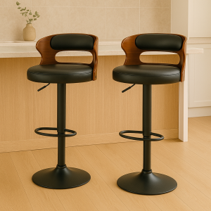 Artiss 2x Bar Stools Gas Lift Faux Leather