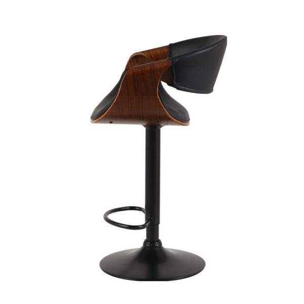 Artiss Bar Stools Gas Lift Leather w/Armrest - Image 4