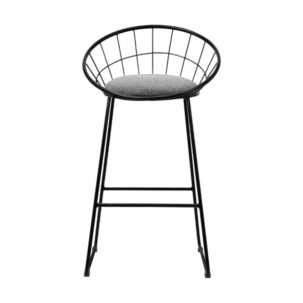 Artiss 4x Bar Stools Padded Seat Metal - Image 3