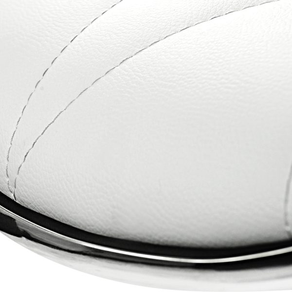 Artiss 2x Bar Stools Gas Lift Leather Seat White - Image 6