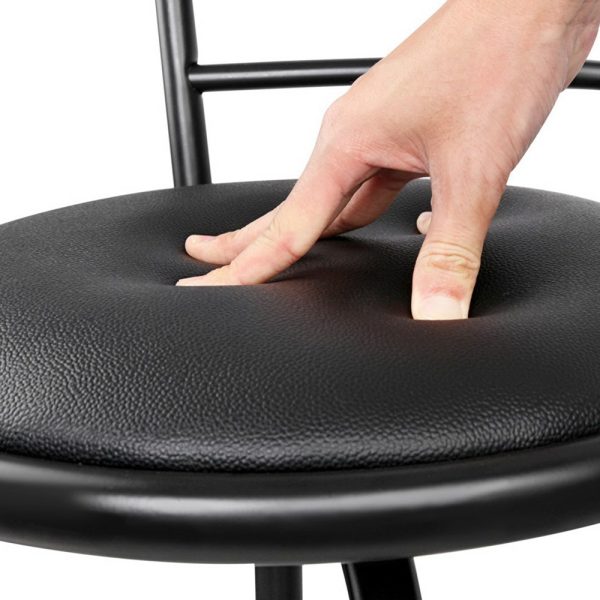 Artiss 4x Bar Stools Swivel Leather Padded Metal - Image 6