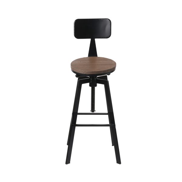 Artiss Bar Stools Kitchen Counter Chairs Vintage Metal Chairs - Image 3