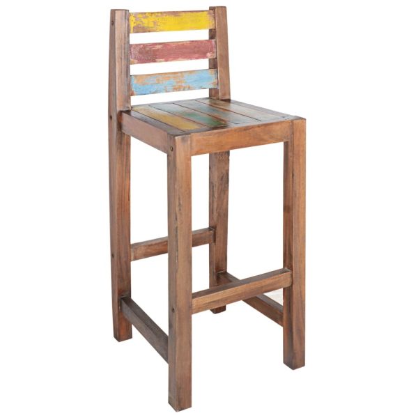 Bar Stools 2 pcs Solid Reclaimed Wood - Image 7