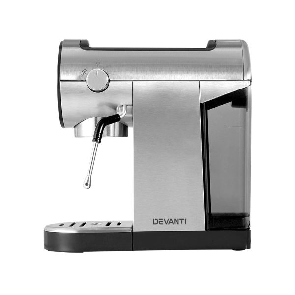 Devanti 20 Bar Coffee Machine Espresso Cafe Maker - Image 4