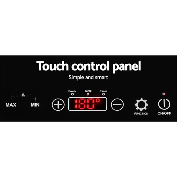 Devanti 60cm Portable Induction Cooktop – 2 Burner, Touch Control, Ceramic Glass - Image 6
