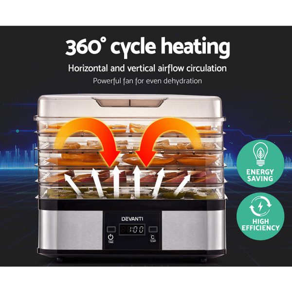 Devanti 5 Trays Food Dehydrator - Image 5