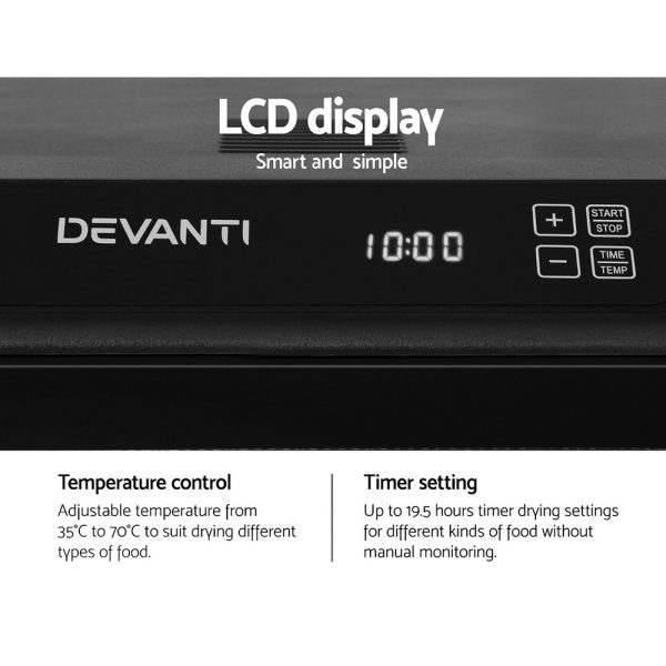 Devanti 6 Trays Food Dehydrator Stainless Steel Tray - Image 6