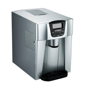 Devanti 12kg Silver Ice Maker – Compact, Stylish & Fast Ice for Entertaining
