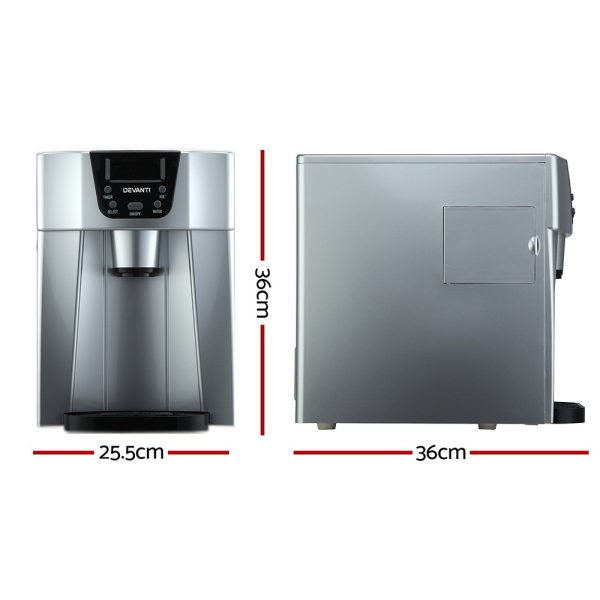 Devanti 12kg Silver Ice Maker – Compact, Stylish & Fast Ice for Entertaining - Image 2