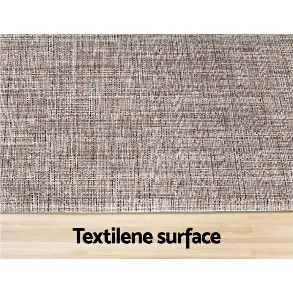 Artiss Kitchen Mat 45x150cm Textilene Floor Rug Carpet Non-slip - Image 4