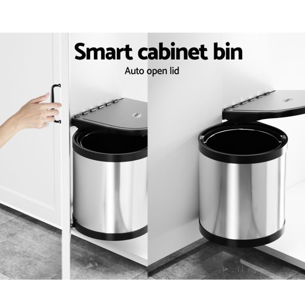 Cefito Pull Out Bin Swing Out Bins 12L - Image 4