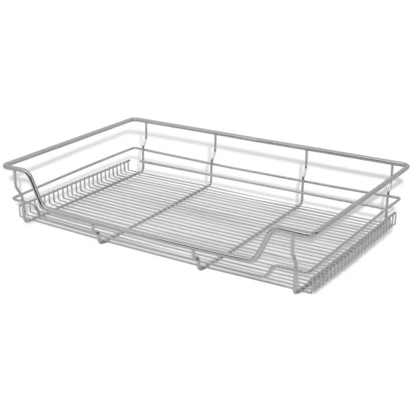 Pull-Out Wire Baskets 2 pcs Silver 800 mm - Image 2